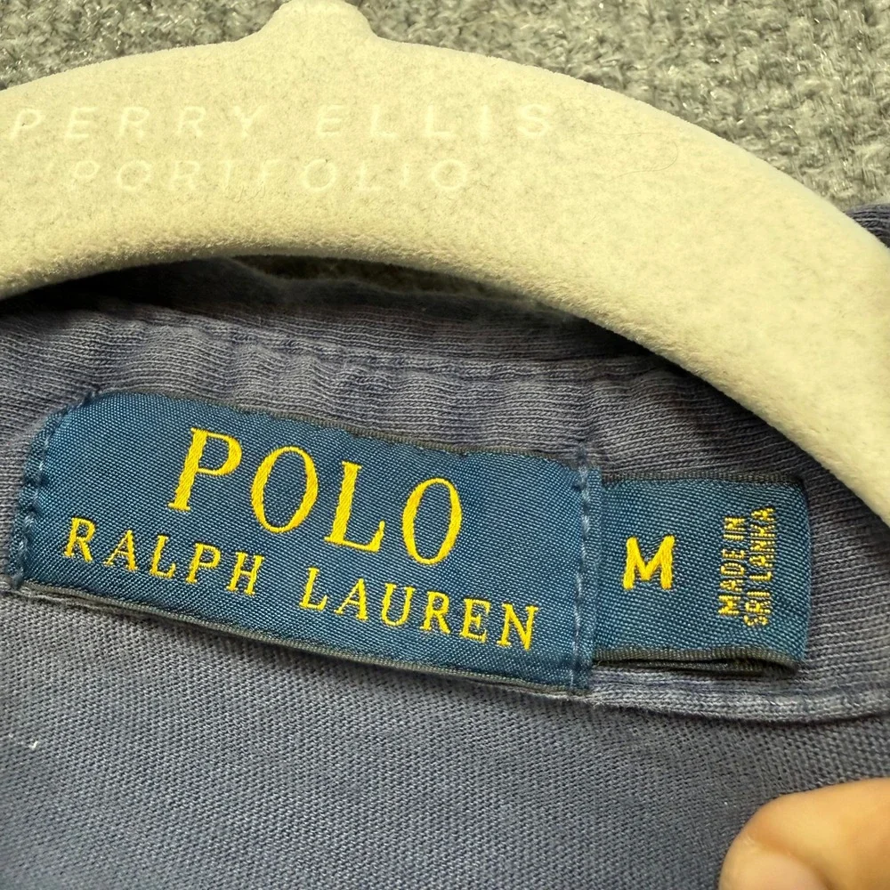 Polo Ralph Lauren Polo Shirt Mens Medium Blue Pocket Pony Logo‎ Classic Casual